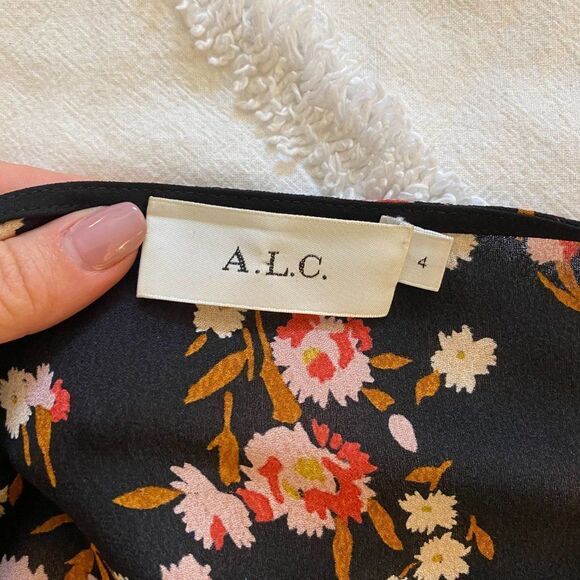 A.L.C. Carlo Wrap Long Sleeve Floral Mini Dress - Picture 7 of 9